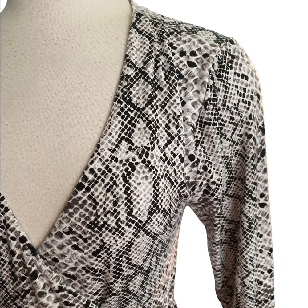 Good American snake gray wrap Dress sz-4 - Picture 4 of 5